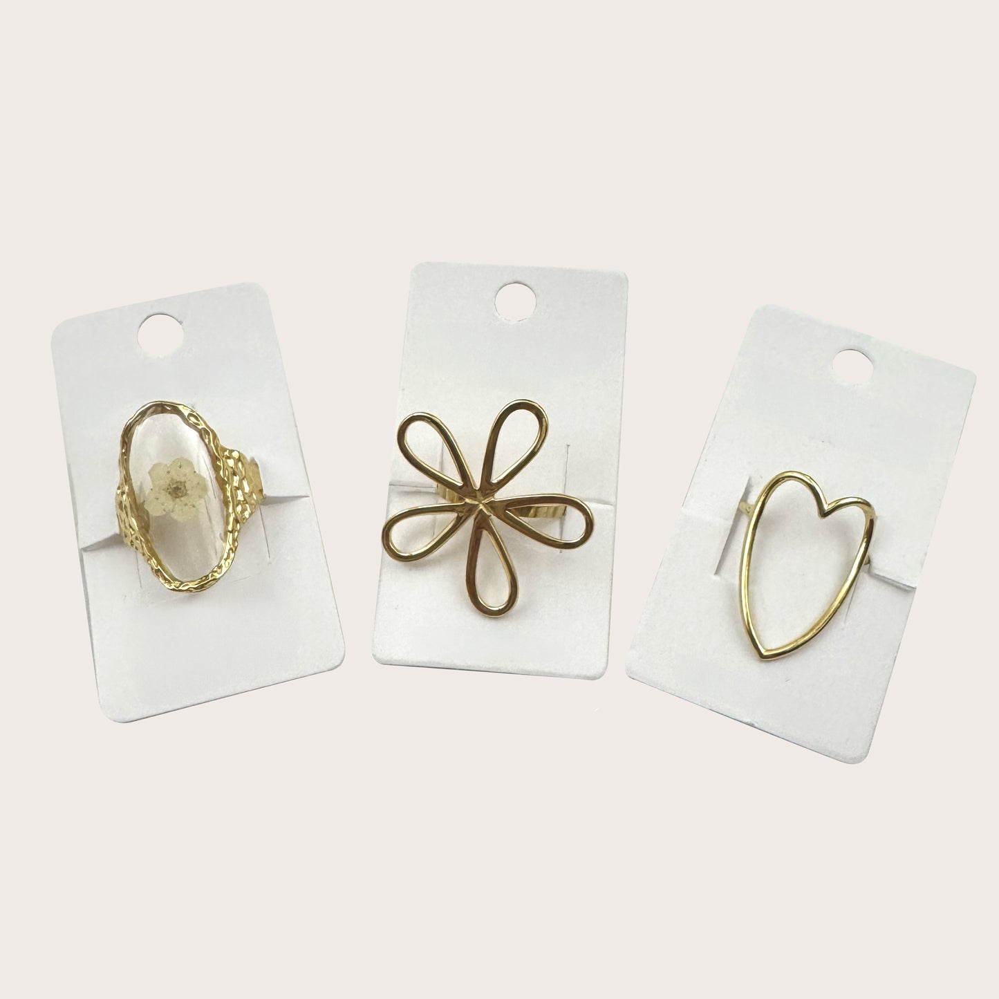 Bagues flowers & Heart