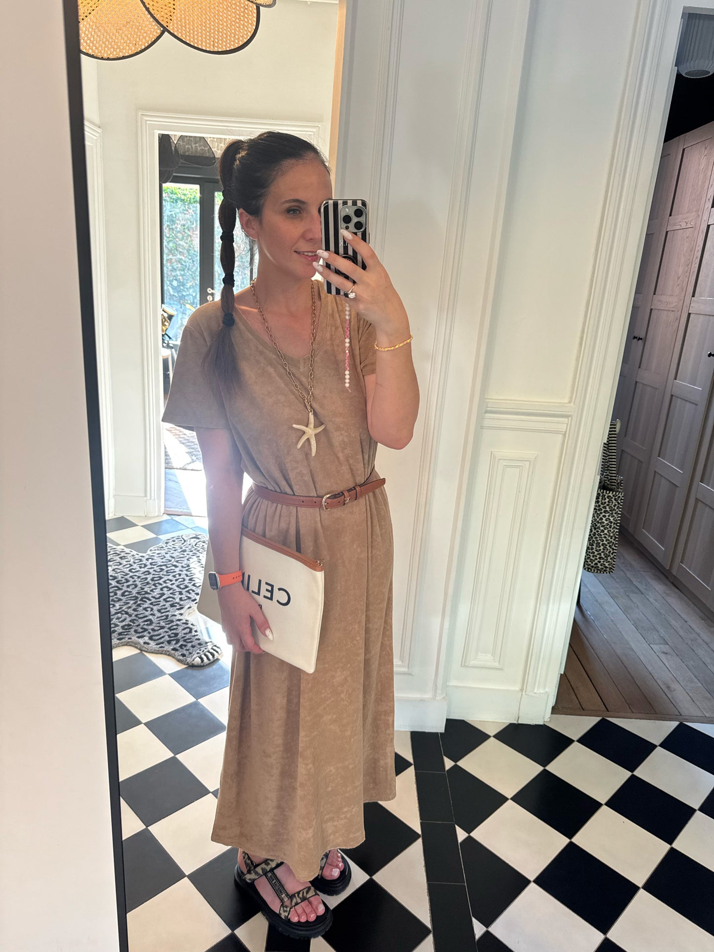 Robe en Éponge Col V
