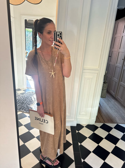 Robe en Éponge Col V