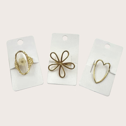 Bagues flowers & Heart